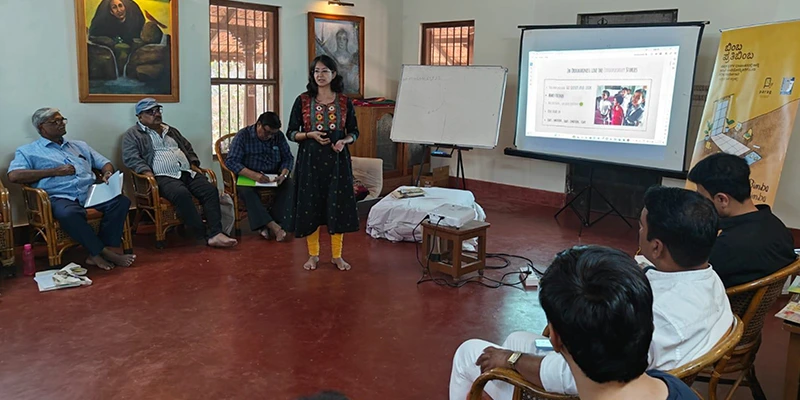 Author Chatura Rao interacting with the participants on the conception and development of stories for children
