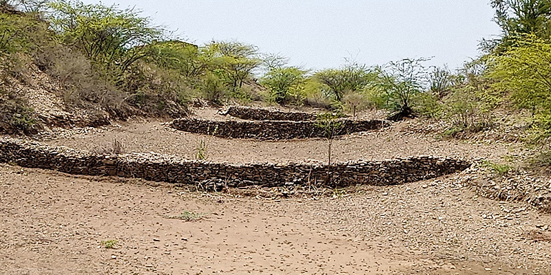 Constructing LBCD to increase soil moisture content on farms