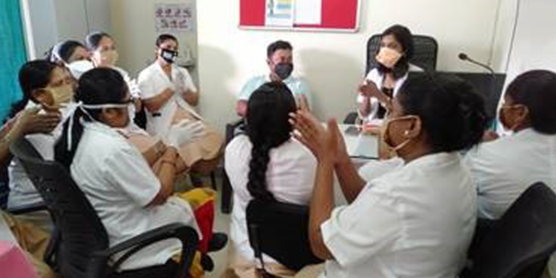The Tata Trusts team conducted training sessions for the health department staff in Nagpur on Covid guidelines The Tata Trusts team conducted training sessions for the health department staff in Nagpur on Covid guidelines
