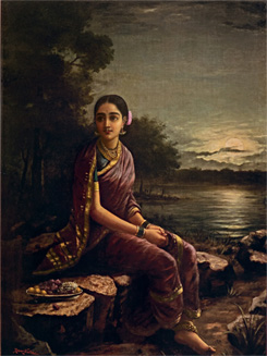 Radha in the Moonlight by Raja Ravi Varma