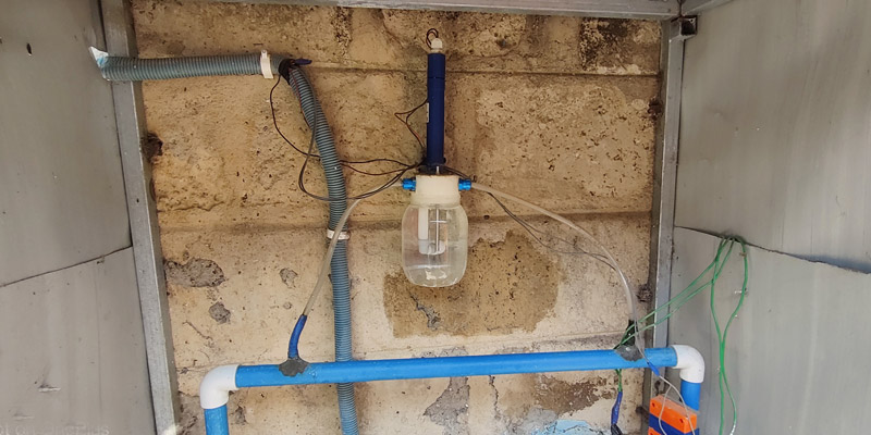 The chlorine sensor at the last mile household which measures the residual chlorine
