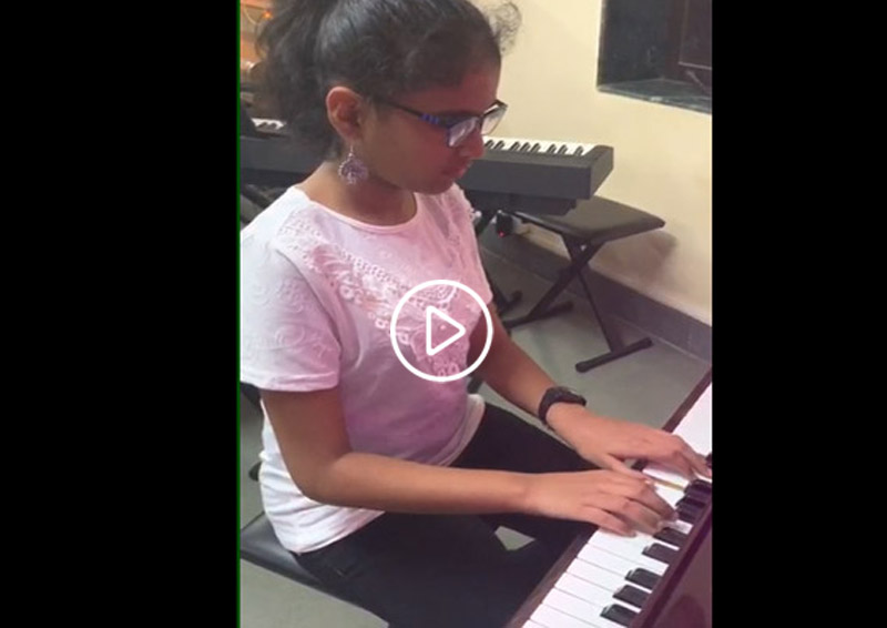 A piano recital by Deeksha - a visibly challenged learner at the Sion Learning Centre