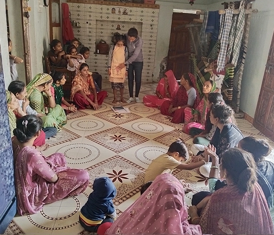 Young girls learn about menstrual hygiene and health, equipping them with facts, confidence, and dignity.
