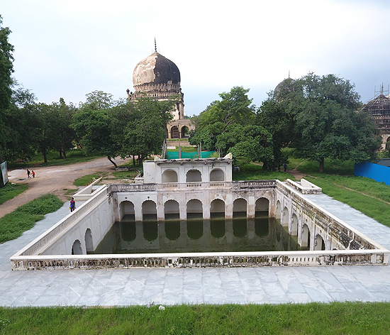 Aerial view of the Badi Baoli