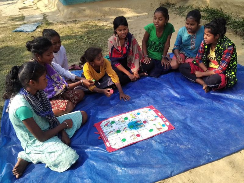 MHM sessions with adolescent girls