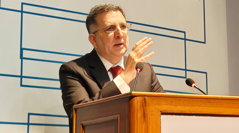 Siddharth Sharma, CEO of Tata Trusts, addresses the Global Learning Collaborative for Health Systems Resilience (GLC4HSR) Annual Conclave 2025 in New Delhi.