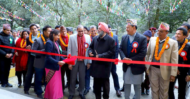 Ceremonial opening of Shree Sharada Secondary School by His Excellency Manjiv Singh Puri, Ambassador of India to Nepal. BS Taraporevala, Senior Advisor, Tata Trusts, and other officials of the Nepal Government and Sipradian also present