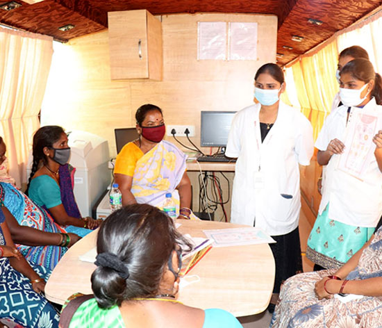 Patient navigators counsel the patients and build a friendly rapport with them