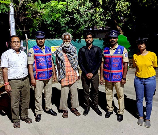 Khan, third from the Left, with the Elder Spring Response System team