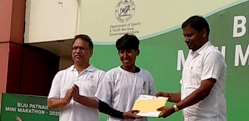 Munmuni wins 3rd place, Biju Patnaik Mini Marathon 2020