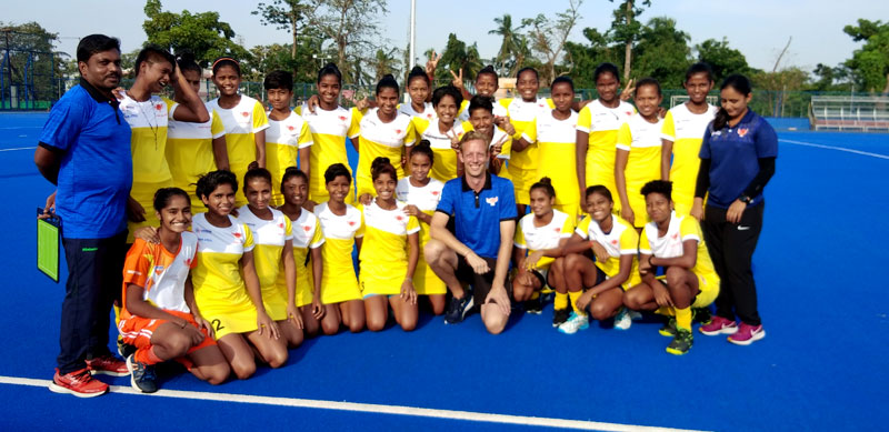 Practice at NTHA – Munmuni with her coaches and other team members