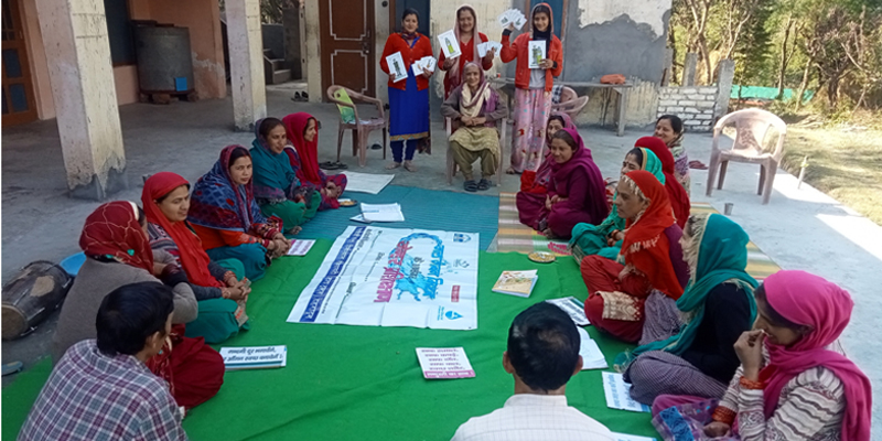 A Village Water and Sanitation Committee (VWSC) meeting in progress
