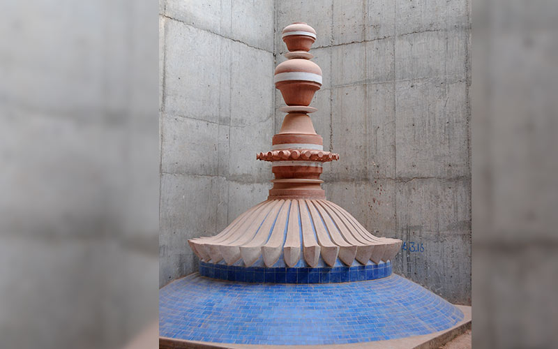 Replica of the finial atop Nila Gumbad, a monument in the vicinity of the Humayun’s Tomb, whose conservation was also supported by Tata Trusts