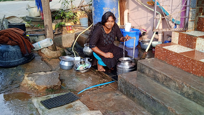 A tap at the doorstep of Laveti Arjunamma