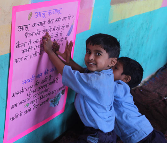An interesting literacy environment in classroom