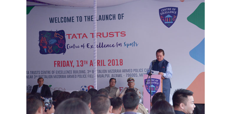 The Chief Minister of Mizoram at the opening of the Centre of Excellence