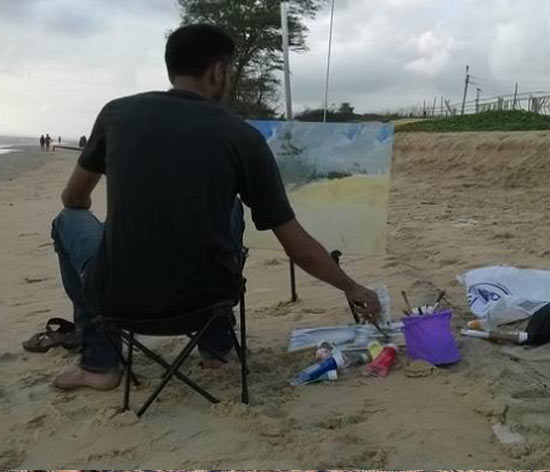 Bhargav Kulkarni trained as a painter before becoming an illustrator of children’s books Bhargav Kulkarni trained as a painter before becoming an illustrator of children’s books