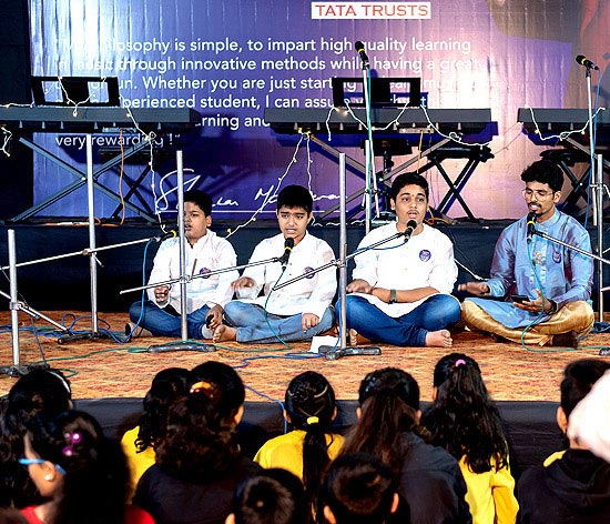 Learners of Hindustani classical music present a 'Bandish' at the Govandi centre launch Learners of Hindustani classical music present a 'Bandish' at the Govandi centre launch