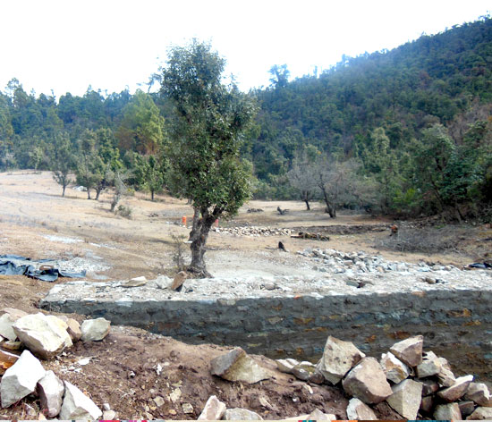 The dried-up lake pre-intervention