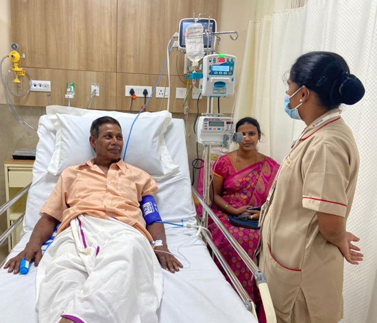 A hopeful patient being treated in SVICCAR, Tirupati A hopeful patient being treated in SVICCAR, Tirupati