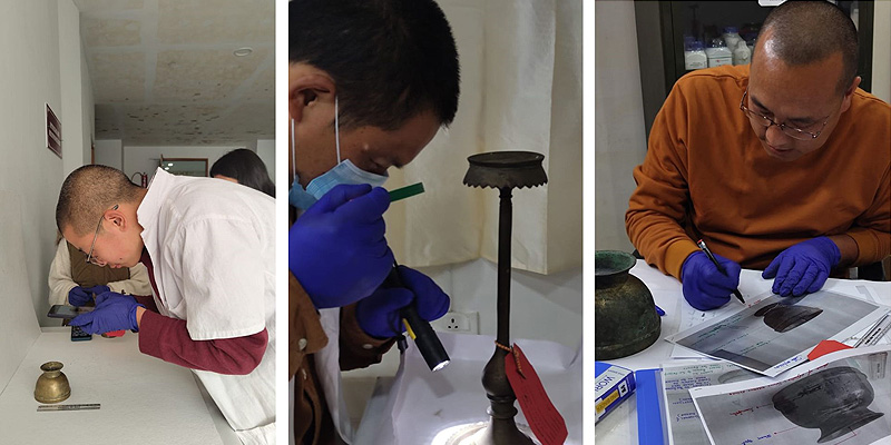 Participants undertaking visual documentation, visual inspection and written documentation.