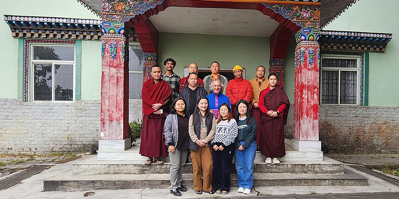 Group photo of participants and faculty outside Sikkim State Archives and Museum, Gangtok.