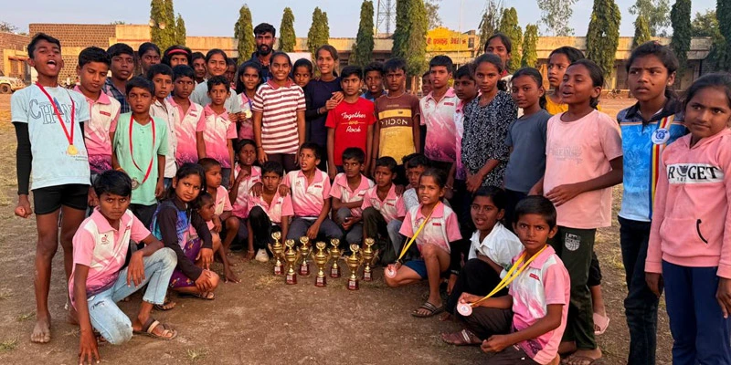 Various sports activities being held in the annual sports festival for the Grassroots Kreedakul Programme