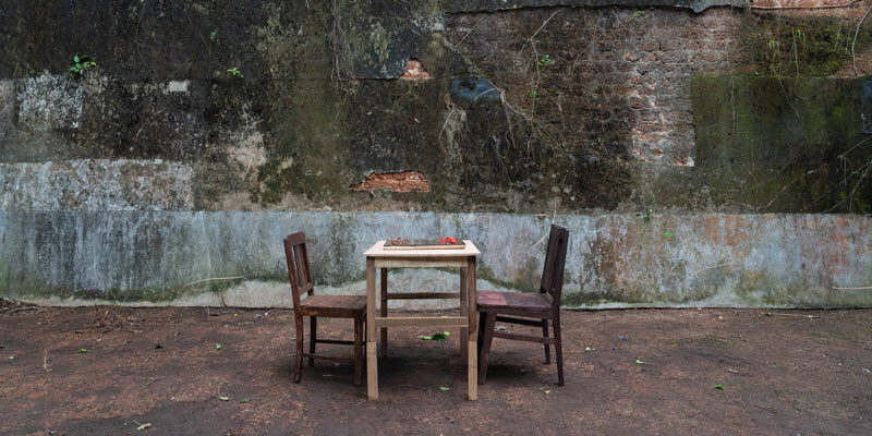 Feel the Moment; Celin Jacob V (Government College of Fine Arts, Thiruvananthapuram); part of Seeds Sown Deep by Premjish Achari. Venue: Trivandrum Warehouse, Jew Town, Fort Kochi