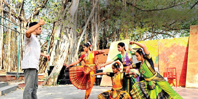 A Bharatanatyam class in progress image by Rishab Deb