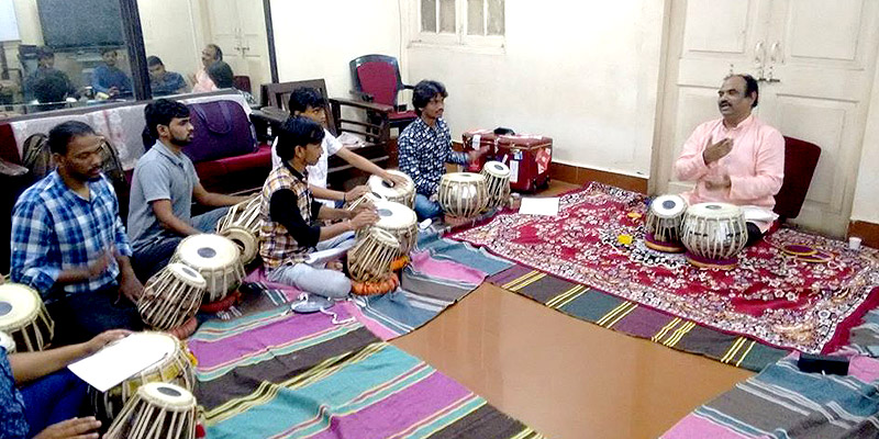 A percussion class in progress image by Lalit Kala Kendra, Pune