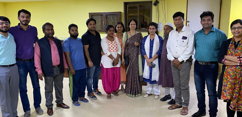 Teacher fellows of Tata Trusts-TISS ITE Fellowship 2019-20 with Prof Shalini Bharat, Director, TISS Mumbai