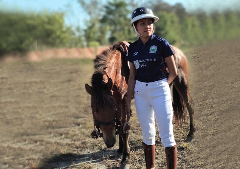 The training, diet and discipline completely changed my life, says Victoria Oinam, a Grassroots Development of Women’s Polo in Manipur programme trainee, who won gold in tent pegging at a local tournament