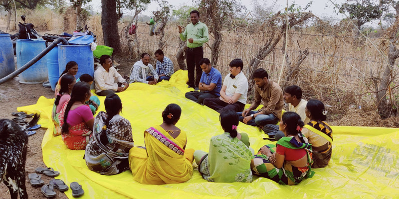 The Livestock Development Officer gave training to SHG members on goat management in Mukindpur village of Ner block in Yavatmal district