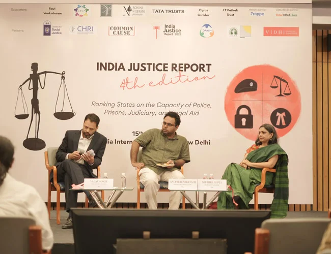 Shubhra Gupta (Film Critic & Author) and Anup Surendranath (Professor of Law and Executive Director, The Square Circle Clinic, NALSAR University of Law, Hyderabad) in conversation on justice and pop culture. Moderated by Valay Singh (Lead – India Justice Report).