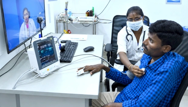 Doctor providing non-communicable disease care through telemedicine
