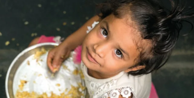 Through these interventions, the Tata Trusts seek to improve the nutritional status of women and young children by increasing the intake of energy- and nutrient-dense foods, improving dietary adequacy, food frequency and dietary diversity, supporting improved gestational weight gain and birth outcomes, and reducing the prevalence of stunting, underweight and wasting among children. illustration