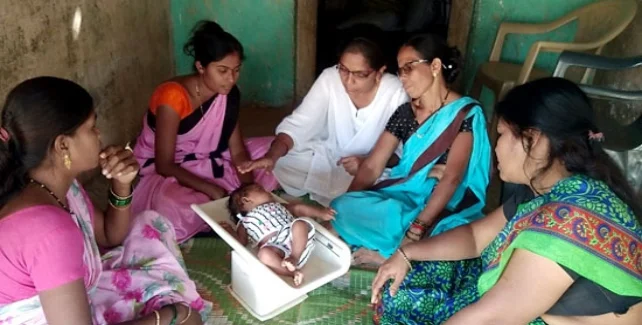 Through these interventions, the Tata Trusts seek to improve the nutritional status of women and young children by increasing the intake of energy- and nutrient-dense foods, improving dietary adequacy, food frequency and dietary diversity, supporting improved gestational weight gain and birth outcomes, and reducing the prevalence of stunting, underweight and wasting among children. illustration