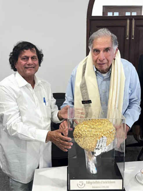 Ratan N. Tata at the KISS Humanitarian Award ceremony