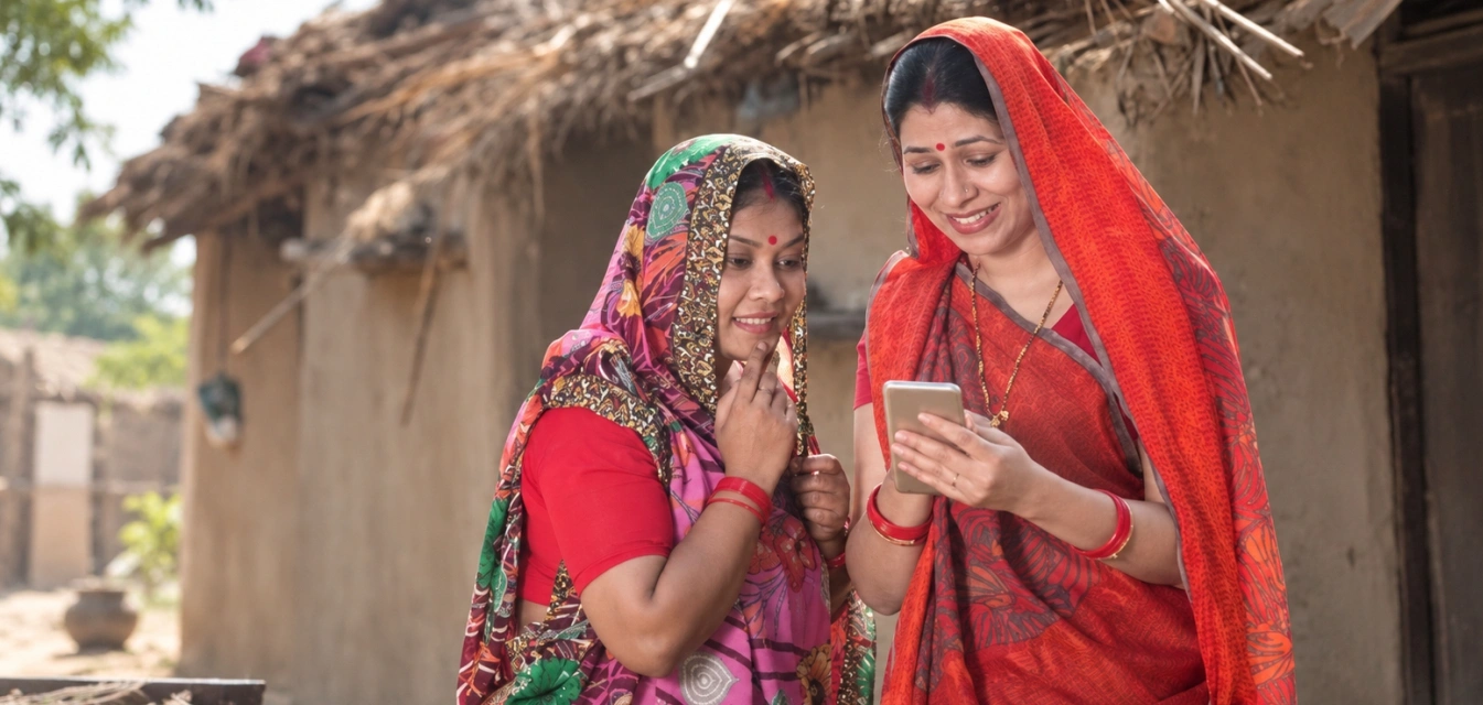 Rural women participating in a financial literacy and banking awareness program to build financial confidence