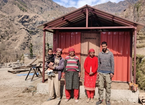 Portrait of Khube Ram and his family,