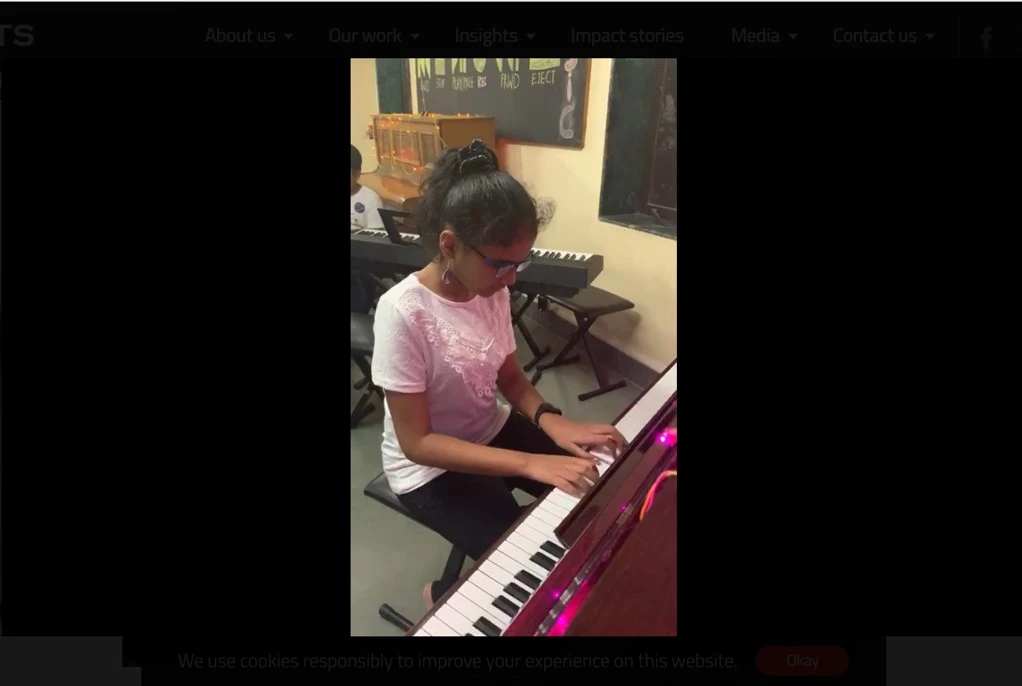 A piano recital by Deeksha - a visibly challenged learner at the Sion Learning Centre.