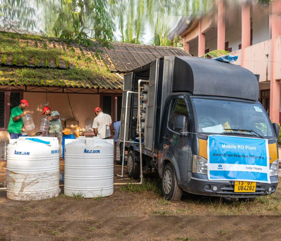 Tata Trusts and the Tata group have deployed medical teams and mobile RO drinking water systems and are helping Kerala rebuild after devastating floods Tata Trusts and the Tata group have deployed medical teams and mobile RO drinking water systems and are helping Kerala rebuild after devastating floods