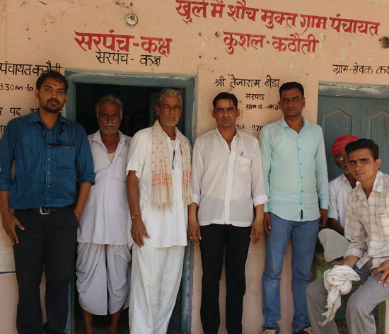 Alok Arunam (fourth from the Left) re-trained and motivated field workers and team members to work c