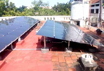 Solar panels with clusters at the MSSRF library
